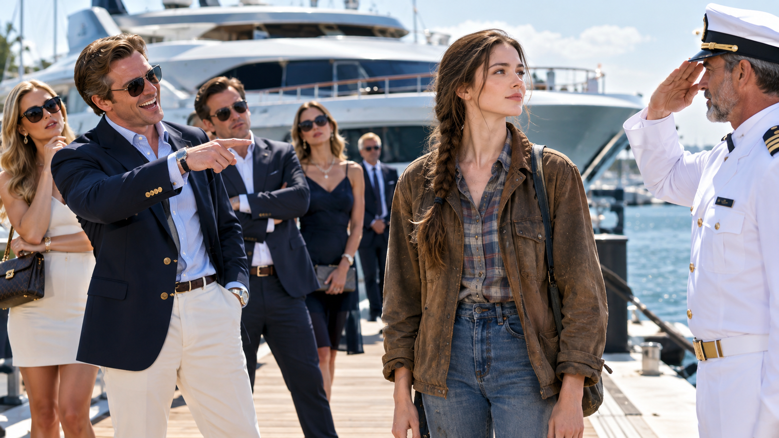 They Mocked the “Farm Girl” at the Yacht Club Then the Captain Saluted Her